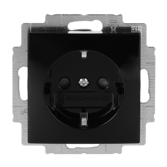 SCHUKO® Steckdosen-Einsatz Safety+ schwarz - Busch-balance® SI