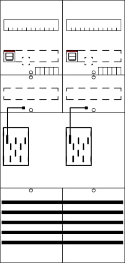 Champ complet de compteur avec BKE-I 7RE 2Z 16Q sections de séparation montables dans l'AAR 2CPX054568R9999