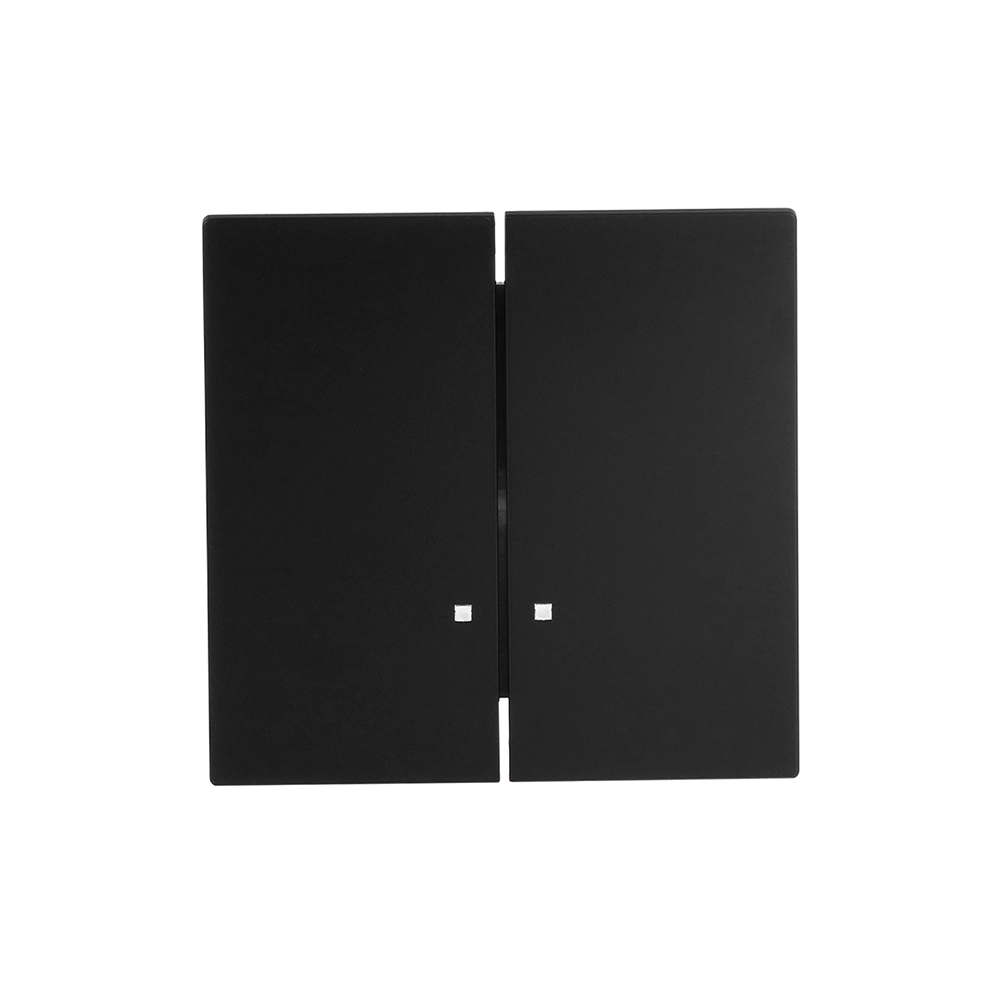 Wippe mit kleiner transparenter Kalotte für Schalter/Taster, 2-fach schwarz