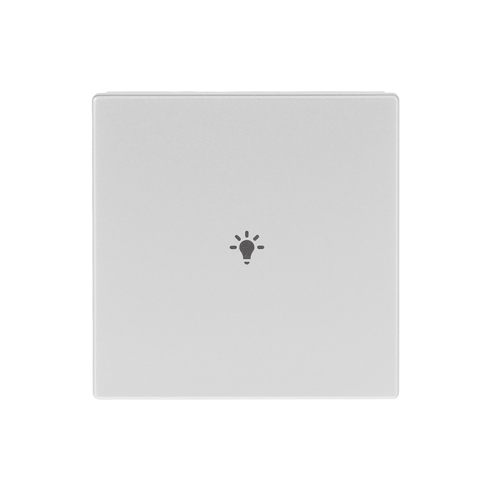 Abdeckung als Taster 1-fach, mit Symbol "Beleuchtung", Format 63 - solo/future