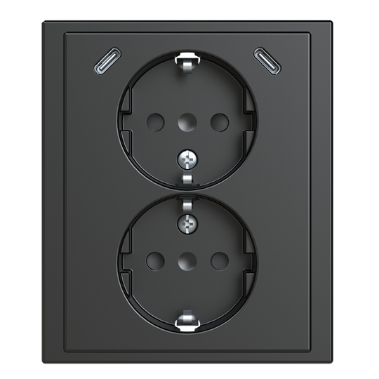 Prise double SCHUKO® USB Safety+ avec 2x USB C