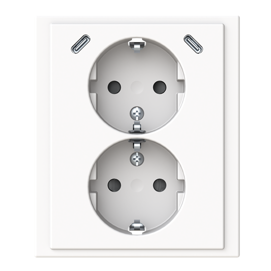 Prise double SCHUKO® USB Safety+ avec 2x USB C