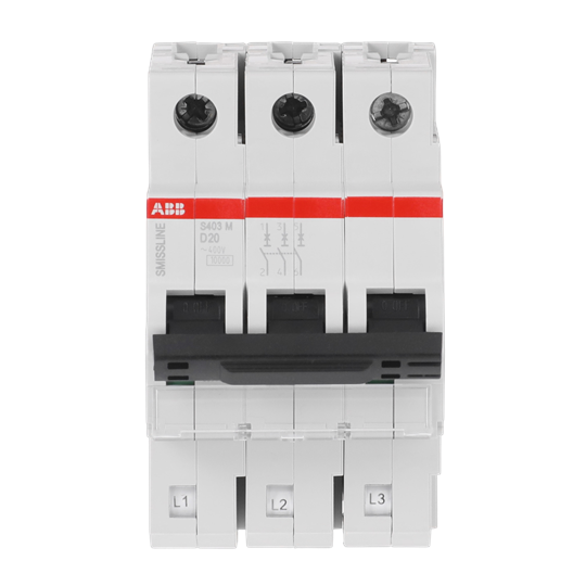 Disjoncteur D-Char., 20 A, 10 kA, 3P, enfichable