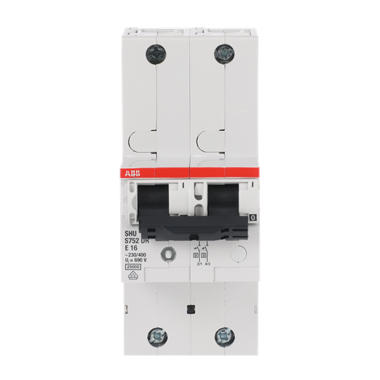 Hauptleitungsschutzschalter SH-Schalter in E-Char., 25kA, 16A, 2P