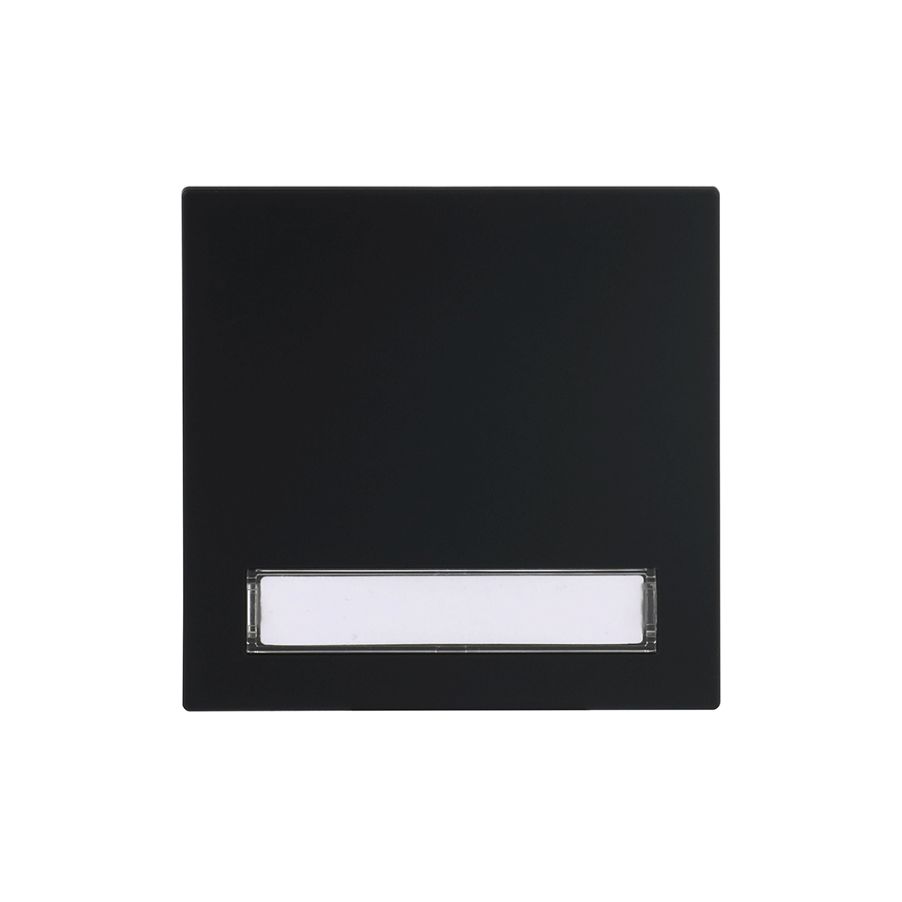 Wippe mit Beschriftungsfeld für Schalter/Taster, 1-fach schwarz matt -