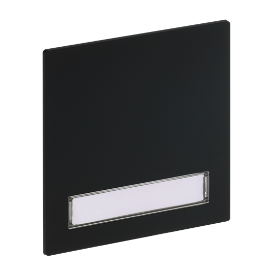 Wippe mit Beschriftungsfeld für Schalter/Taster, 1-fach schwarz matt -