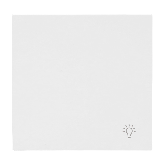 Wippe mit Aufdruck Symbol "Licht" für Schalter/Taster, 1-fach studioweiß -