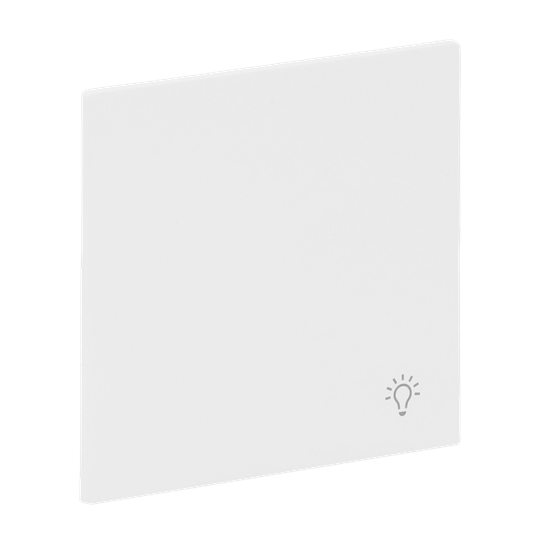 Wippe mit Aufdruck Symbol "Licht" für Schalter/Taster, 1-fach studioweiß matt -