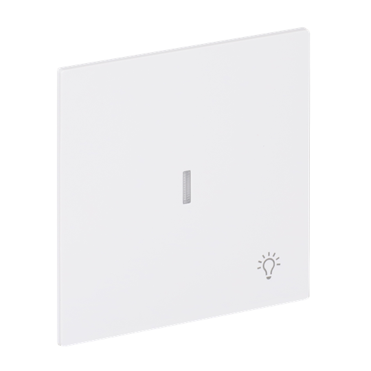 Wippe mit Aufdruck Symbol "Licht" mit kleiner transparenter Kalotte für
