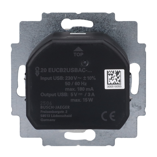 SCHUKO® USB-Steckdosen-Einsatz Safety+ mit USB A/C alpinweiß - Reflex SI