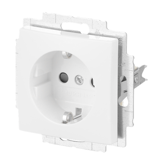 SCHUKO® Steckdosen-Einsatz Safety+ alpinweiß - Busch-balance® SI