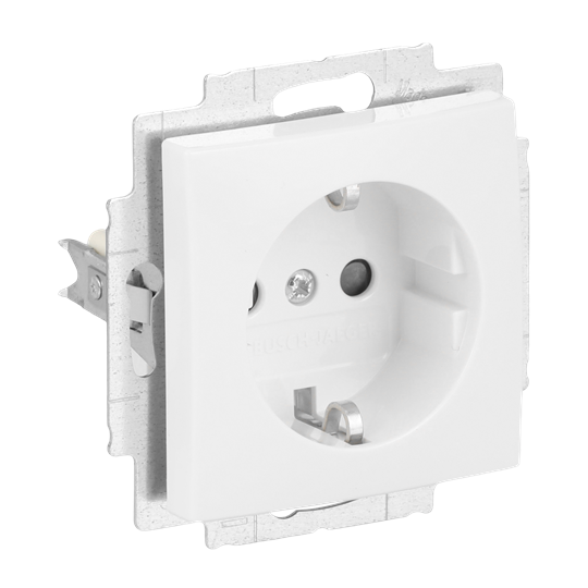SCHUKO® Steckdosen-Einsatz Safety+ alpinweiß - Busch-balance® SI