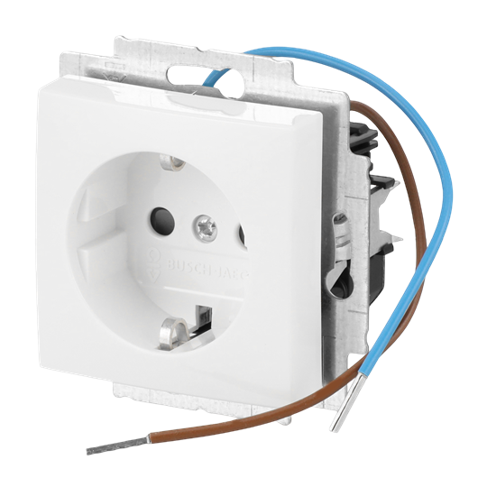 Busch-steplight® SCHUKO® Steckdosen-Einsatz Safety+ mit LED