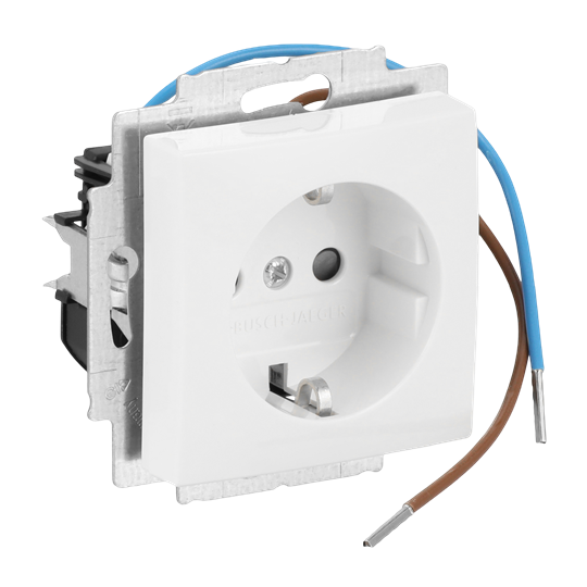 Busch-steplight® SCHUKO® Steckdosen-Einsatz Safety+ mit LED