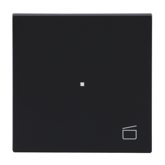 Wippe Symbol "Szene" mit kleiner transparenter Kalotte 1-fach schwarz matt -