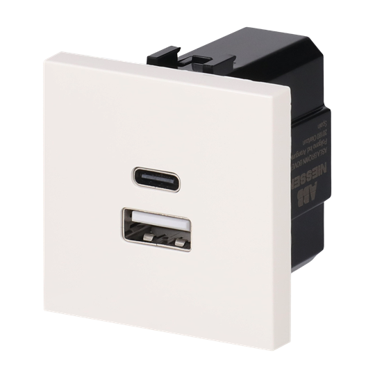 Cargador USB-A+C 15W - 2M - BL