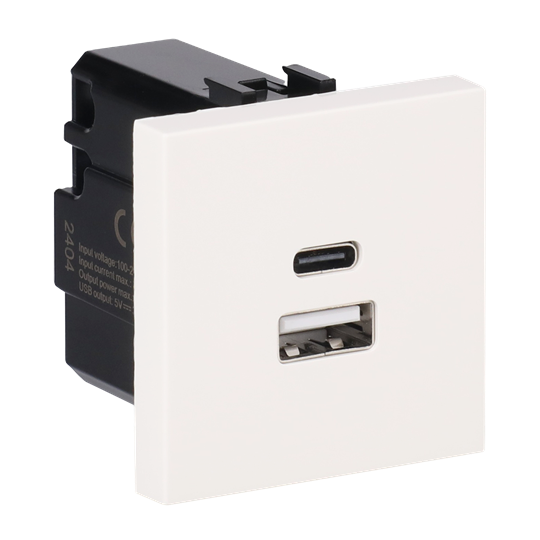 Cargador USB-A+C 15W - 2M - BL