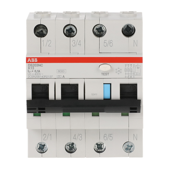Disjoncteur FI/LS Icn = 6.000 A selon IEC/EN 61009-1, Icu = 10 kA IEC/EN 60947-2