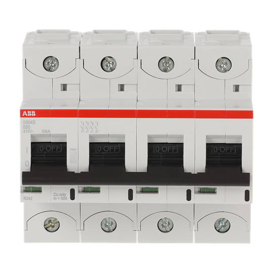 Disjoncteur de protection haute performance, 50A, B, 400 V AC=Icu 50kA, 690 V AC=Icu6kA, 4P