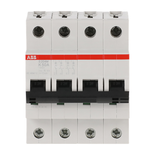 Disjoncteur K-Char., 10 kA, 50 A, 4P 2CDS274001R0577