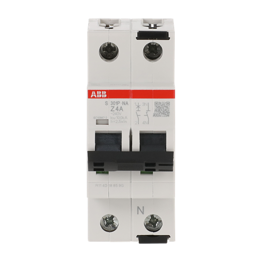 Disjoncteur Z-Char., 25 kA, 4A, 1+NA