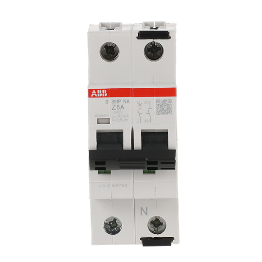 Disjoncteur Z-Char., 25 kA, 6A, 1+NA