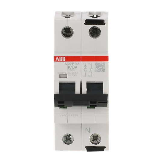 Disjoncteur K-Char., 25 kA, 10A, 1+NA