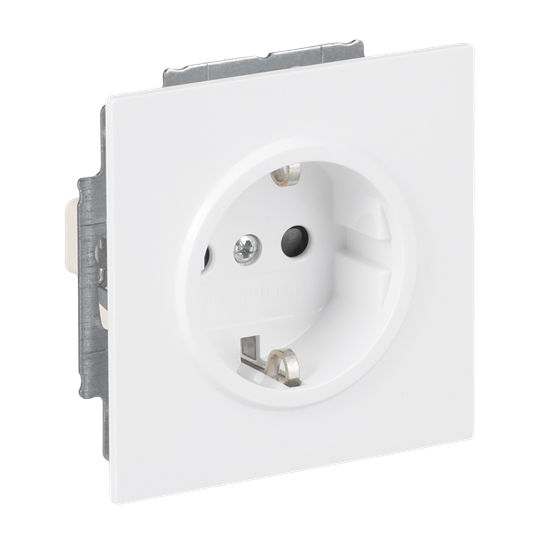 SCHUKO® Steckdosen-Einsatz Safety+ ohne Spreize studioweiß - Busch-art linear®