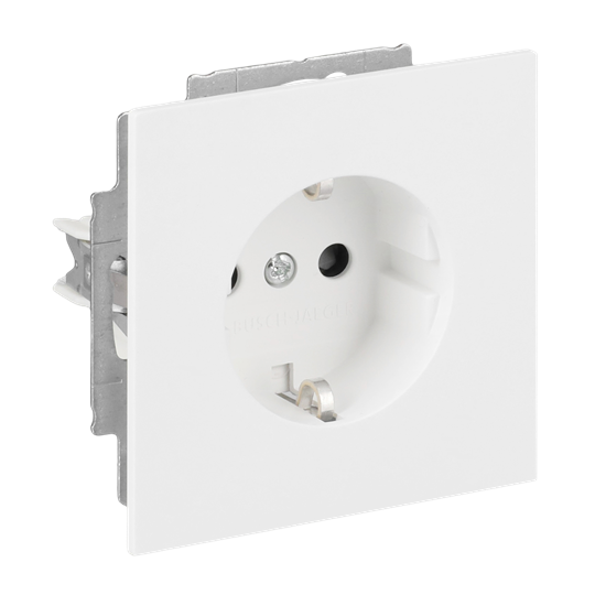 SCHUKO® Steckdosen-Einsatz Ausführung "flat" Safety+ studioweiß matt -