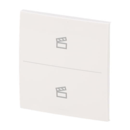 Abdeckung als Taster 2-fach, mit Symbol "Szene", Busch-balance® SI