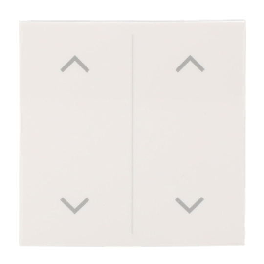 Abdeckung als Wippe 2-fach, mit Symbol "Auf/Ab", Busch-balance® SI