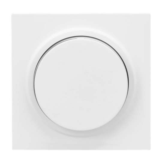 Zentralscheibe für Dimmer Drehknopf mit Glimmlampe studioweiß matt - Busch-art
