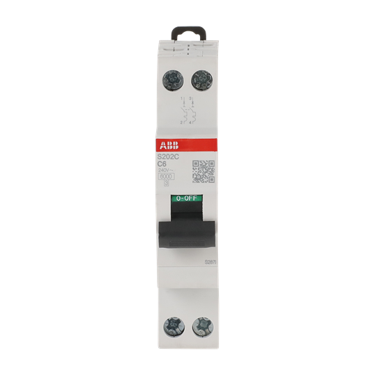 Disjoncteur 2P - 6 A - C(230 V) 6 kA