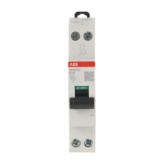 Disjoncteur 2P - 16 A - C(230 V) 6 kA pour traction et véhicules ferroviaires