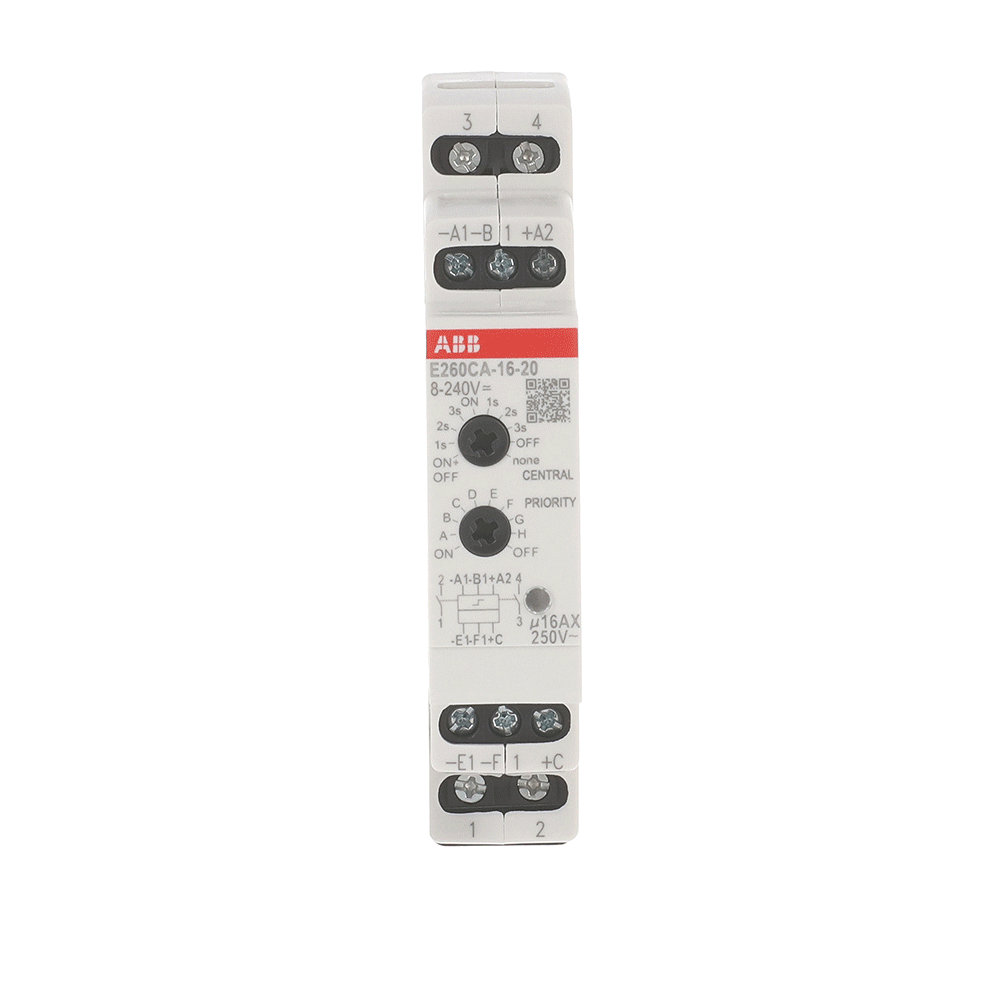 Elektronischer Stromstoßschalter 16 A, 2 Schließer, Zentral EIN/AUS, einstellbar
