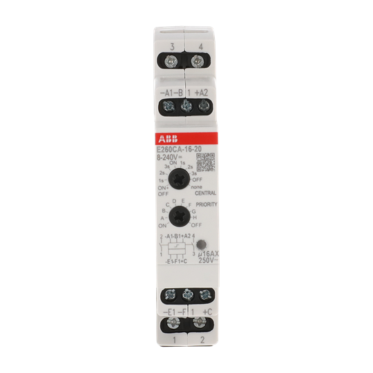 Elektronischer Stromstoßschalter 16 A, 2 Schließer, Zentral EIN/AUS, einstellbar