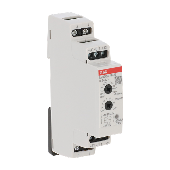 Elektronischer Stromstoßschalter 16 A, 2 Schließer, Zentral EIN/AUS, einstellbar
