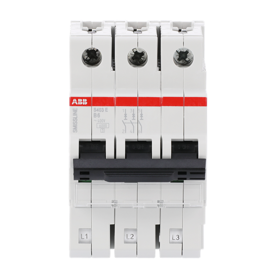 Disjoncteur automatique B-Char., 6 A, 6 kA, 3P, enfichable