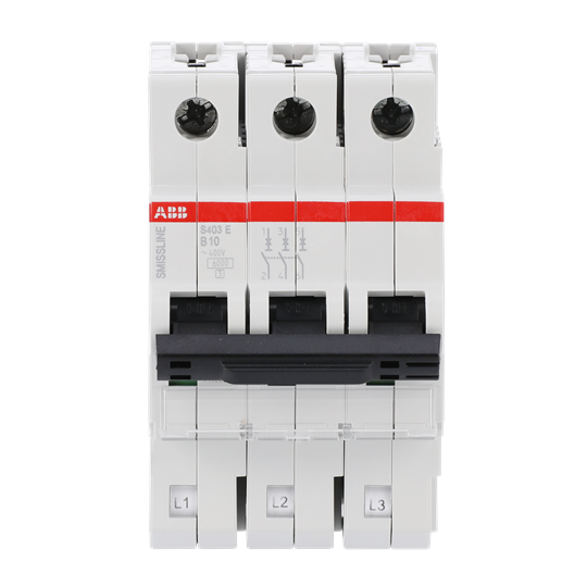 Disjoncteur B-Char., 10 A, 6 kA, 3P, enfichable