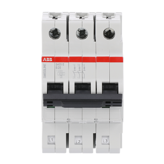 Disjoncteur B-Char., 25 A, 6 kA, 3P, enfichable