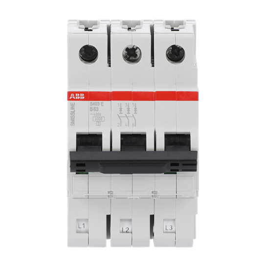 Disjoncteur B-Char., 63 A, 6 kA, 3P, enfichable 2CCS553001R0635