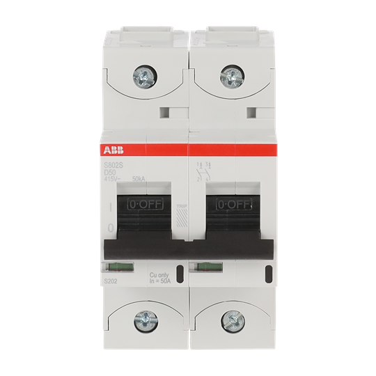 Disjoncteur de haute performance, 50A, D, 400 V AC=Icu 50kA, 690 V AC=Icu6kA, 2P
