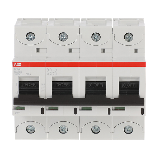 Disjoncteur haute performance, 50A, B, 1000VDC=Icu 50kA, 4P