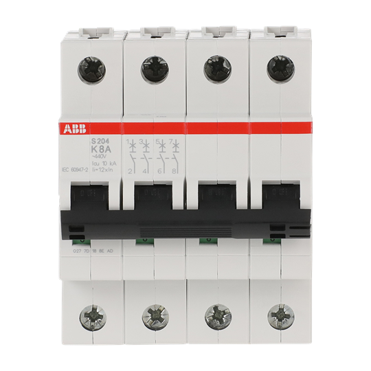 Disjoncteur K-Char., 6 kA, 8 A, 4P