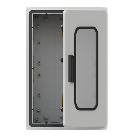 Armoire 750x500x320 avec porte à fenêtre en polycarbonate IP54, IK07