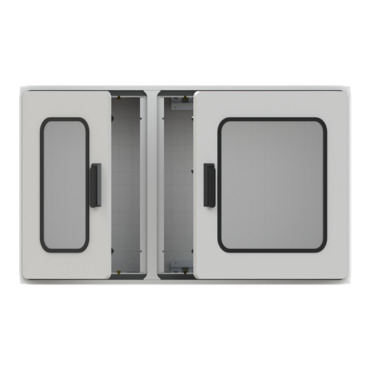 Armoire 750x1250x320 avec porte vitrée en polycarbonate fenêtre IP54, IK07