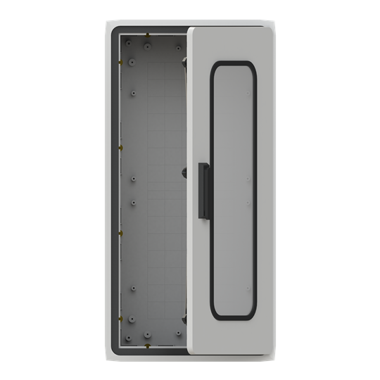 Schrank 1000x500x320 mit Fenstertür (Polycarbonat Fenster) IP54, IK07