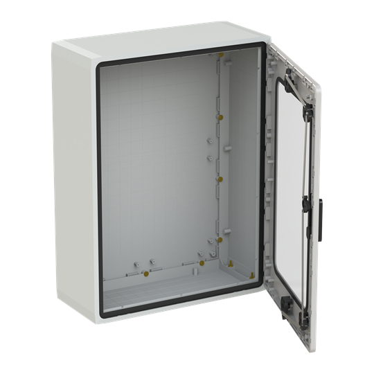 Schrank 1000x750x320 mit Fenstertür (Polycarbonat Fenster) IP54, IK07