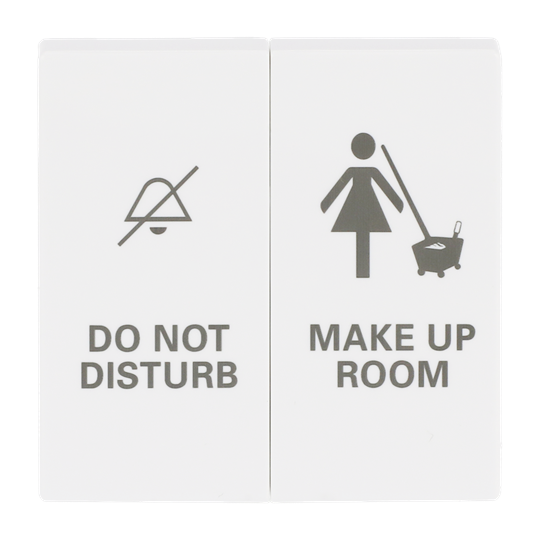 Wippe mit Aufdruck DO NOT DISTURB/MAKE UP ROOM für Schalter/Taster, 2-fach