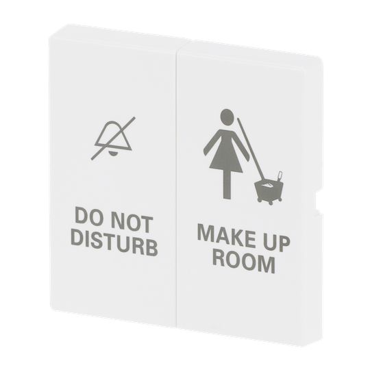 Wippe mit Aufdruck DO NOT DISTURB/MAKE UP ROOM für Schalter/Taster, 2-fach
